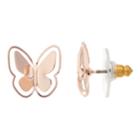 Lc Lauren Conrad Butterfly Nickel Free Button Stud Earrings, Women's, Pink
