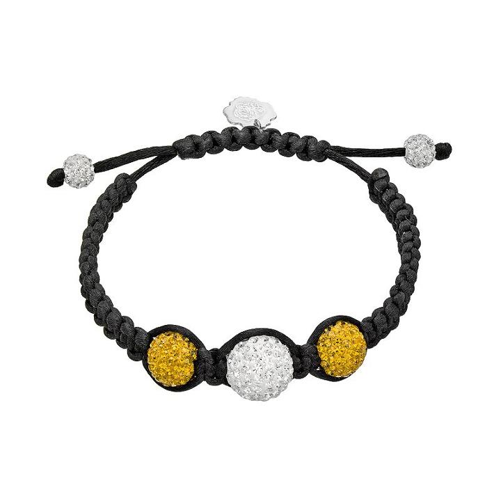 Missouri Tigers Crystal Ball & Sterling Silver Team Logo Slipknot Bracelet, Women's, Yellow
