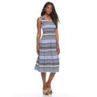 Women's Croft & Barrow&reg; Smocked Challis Dress, Size: Xs, Dark Blue