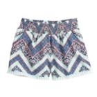 Girls 7-16 Joey B Tassel Trim Soft Shorts, Size: Small, Blue