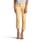 Women's Lee Cameron Easy Fit Crop Jeans, Size: 4 - Regular, Lt Yellow