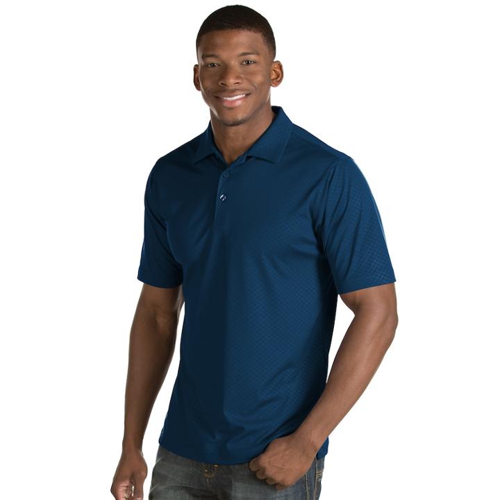 Men's Antigua Inspire Classic-fit Diamond Performance Polo, Size: Xl, Blue (navy)