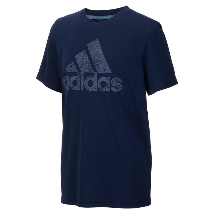 Boys 8-20 Adidas Motivational Logo Tee, Size: Medium, Blue (navy)