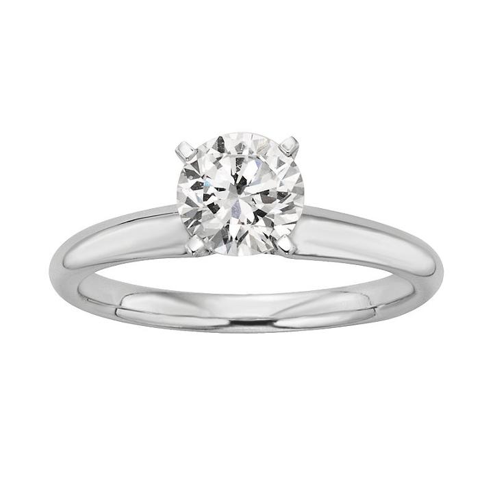 Round-cut Igl Certified Colorless Diamond Solitaire Engagement Ring In 18k White Gold (1 Ct. T.w.), Women's, Size: 6