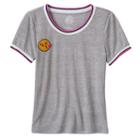 Girls 7-16 So&reg; Embroidered Skinny Tee, Girl's, Size: 10, Grey
