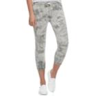 Juniors' So&reg; Tie-dye Crop Jogger Pants, Teens, Size: Medium, Dark Grey