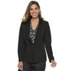 Women's Dana Buchman Travellers Solid Blazer, Size: Large, Black