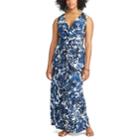 Plus Size Chaps Vine Empire Maxi Dress, Women's, Size: 18 W, Blue (navy)