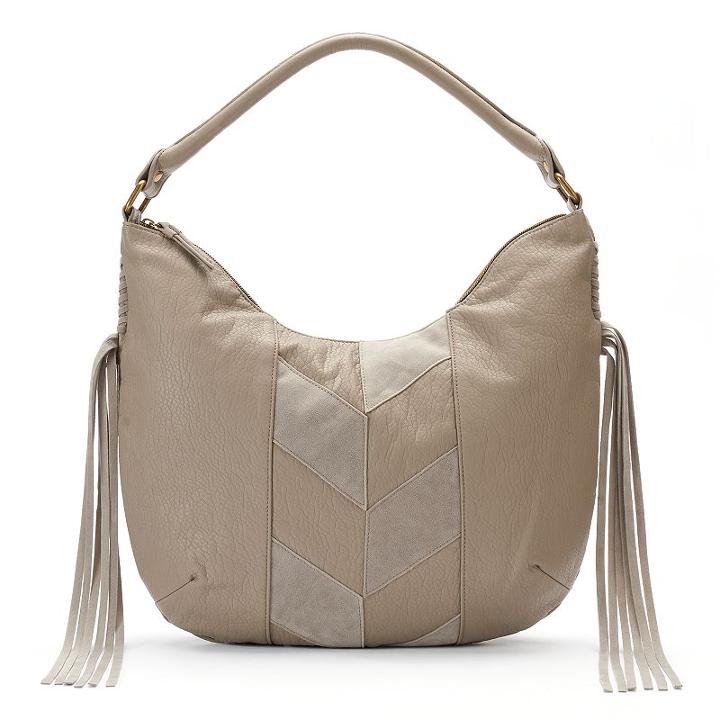 Sonoma Goods For Life&trade; Patched Geometric Hobo, Women's, Grey