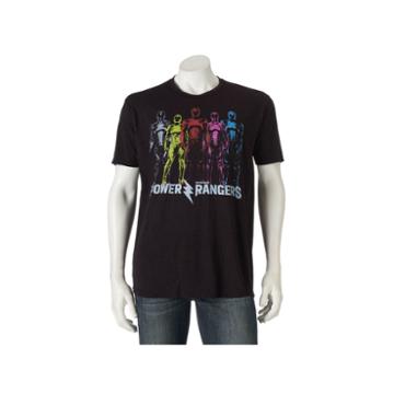 Men's Power Rangers Tee, Size: Large, Black