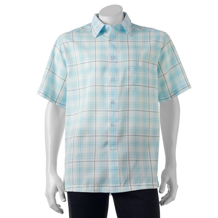 Men's Haggar Classic-fit Microfiber Easy-care Button-down Shirt, Size: Large, White Oth
