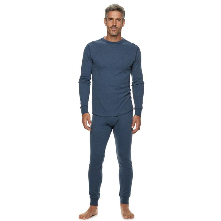 Big & Tall Croft & Barrow&reg; Thermal Base Layer Crewneck Underwear Tee, Men's, Size: 3xb, Med Blue