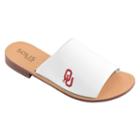 Women's Oklahoma Sooners Fashionable Slide Sandals, Size: 9, White