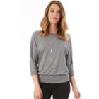 Women's Apt. 9&reg; Banded Hem Tee, Size: Large, Grey