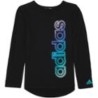 Girls 7-16 Adidas Logo Long Sleeve Graphic Tee, Size: Large, Black