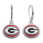 Fiora Georgia Bulldogs Sterling Silver Team Logo Drop Earrings, Women's, Multicolor