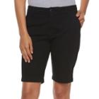 Women's Croft & Barrow&reg; Twill Bermuda Shorts, Size: 14 Avg/reg, Black