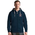 Men's Antigua Chicago Fire Victory Full-zip Hoodie, Size: Medium, Blue (navy)