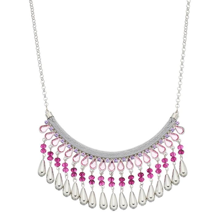 Pink Bead Statement Necklace, Women's, Purple