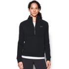 Women's Under Armour French Terry Half-zip Jacket, Size: Large, Black
