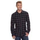 Men's Sonoma Goods For Life&trade; Modern-fit Plaid Flannel Button-down Shirt, Size: Xl, Dark Blue