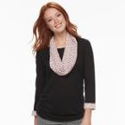 Women's Elle&trade; Ruched Tee & Scarf Set, Size: Xxl, Light Pink