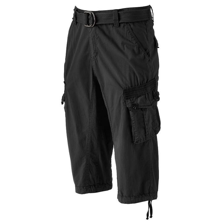 Men's Xray Messenger Belted Cargo Shorts, Size: 34, Black