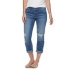Women's Sonoma Goods For Life&trade; Slim Boyfriend Jeans, Size: 4, Dark Blue