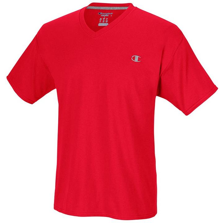 Men's Champion Solid Tee, Size: Small, Med Red