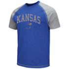 Men's Campus Heritage Kansas Jayhawks Raglan Tee, Size: Medium, Med Blue