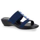 Tuscany By Easy Street Elba Women's Sandals, Size: Medium (8.5), Blue (navy)