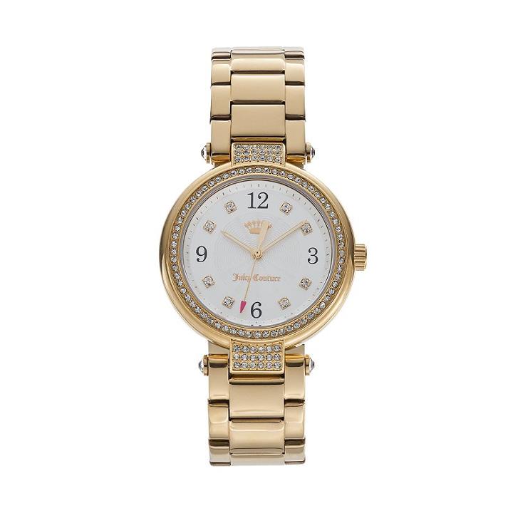 Juicy Couture Women's Sienna Crystal Stainless Steel Watch, Size: Medium, Gold