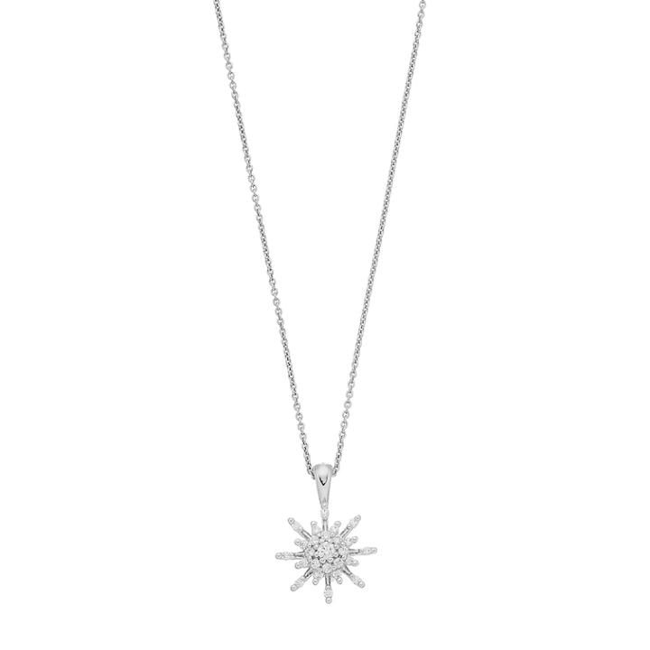 Simply Vera Vera Wang Sterling Silver 1/3 Carat T.w. Diamond Snowflake Pendant, Women's, Size: 18, White