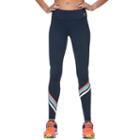 Women's Fila Sport&reg; Striped Performance Leggings, Size: Large, Blue (navy)