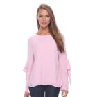 Women's Apt. 9&reg; Bell Sleeve Top, Size: Xl, Light Pink