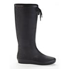 Henry Ferrera Blooming Women's Water-resistant Rain Boots, Size: 8, Black