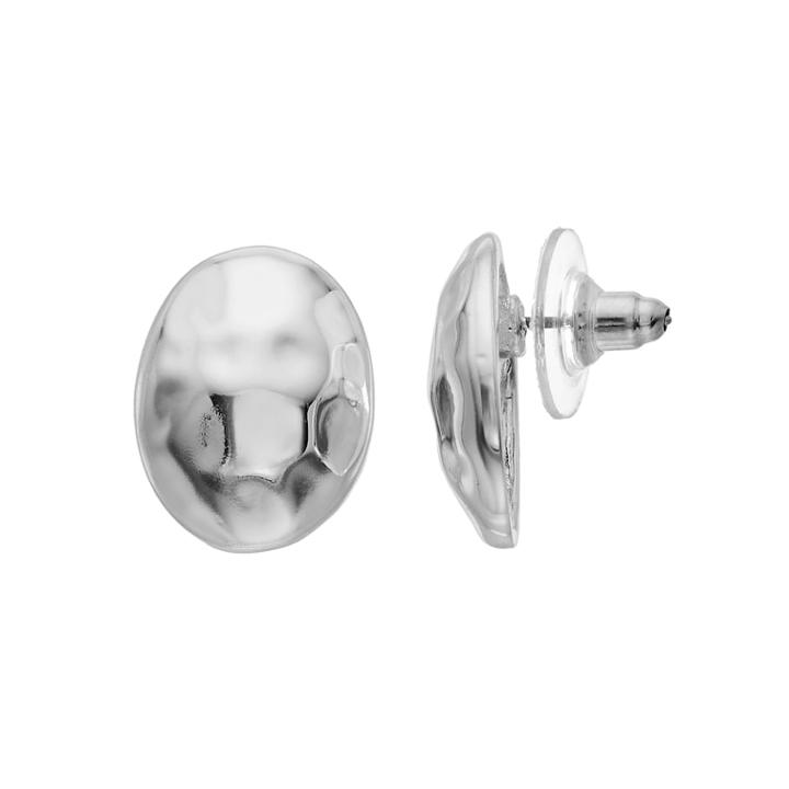 Dana Buchman Hammered Oval Stud Earrings, Women's, Silver