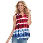 Women's Rock & Republic&reg; Split-back Shirt, Size: Xl, Med Red