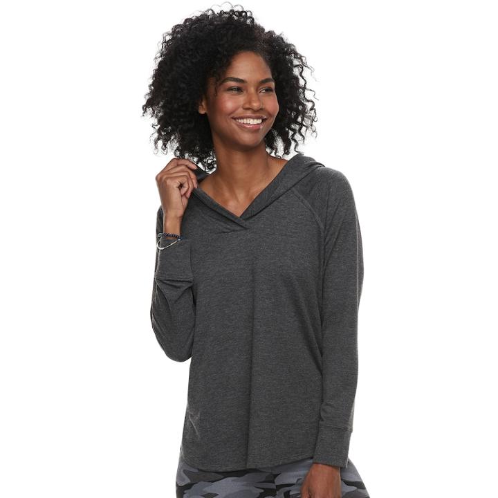 Women's Sonoma Goods For Life&trade; Soft Touch Hoodie, Size: Medium, Grey (charcoal)