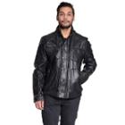 Men's Excelled Leather Military Jacket, Size: Xl, Black