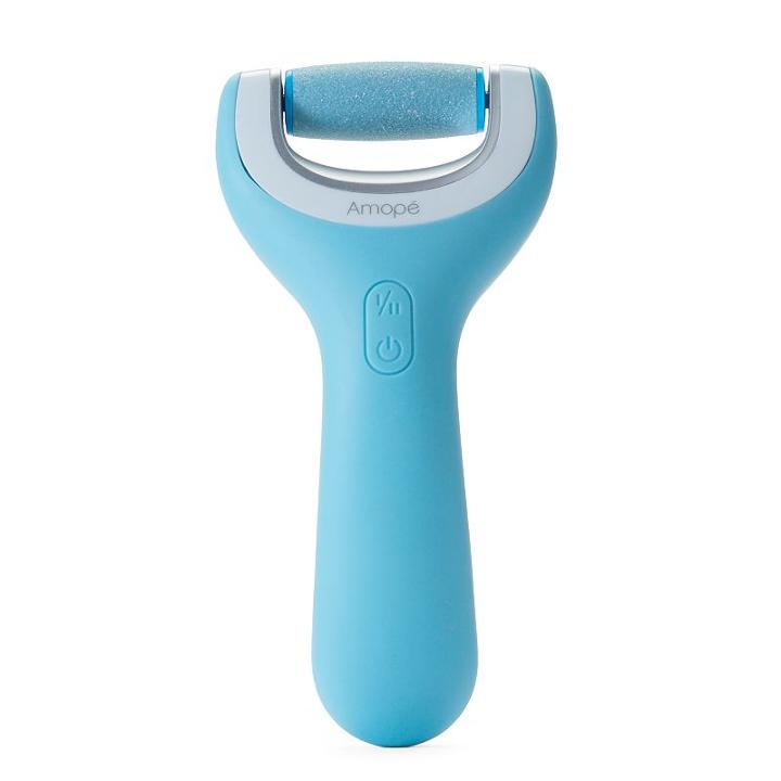 Amope Pedi Perfect Wet & Dry Rechargeable Foot File Device, Turquoise/blue (turq/aqua)