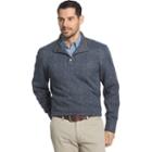 Men's Arrow Classic-fit Herringbone Mockneck Fleece Sweater, Size: Large, Med Grey