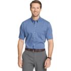 Men's Van Heusen Flex Stretch Classic-fit Plaid No-iron Button-down Shirt, Size: Large, Light Blue