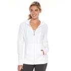 Women's Tek Gear&reg; Dry Tek Long Sleeve Hoodie, Size: Large, White