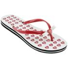 Women's Indiana Hoosiers Bow Flip-flops, Size: Xl, Dark Red