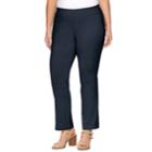 Plus Size Dana Buchman Slimming Pull-on Pants, Women's, Size: 3xl, Blue (navy)
