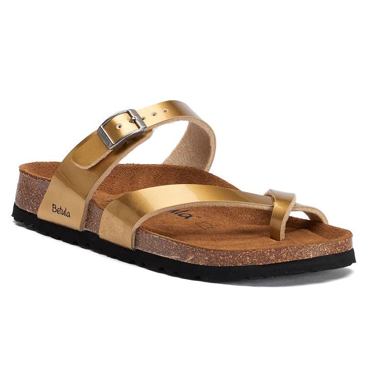 Betula Mia Women's Footbed Sandals, Size: Medium (9), Gold