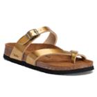 Betula Mia Women's Footbed Sandals, Size: Medium (9), Gold