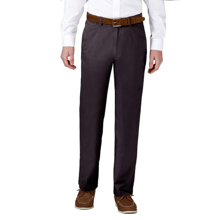 Men's Haggar Coastal Comfort Classic-fit Stretch Flat-front Chino Pants, Size: 38x30, Med Grey