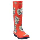 London Fog Thames Women's Waterproof Rain Boots, Size: Medium (9), Red